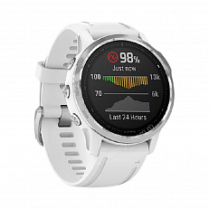 Garmin Fenix 6S Silver White Band белые с белым ремешком