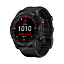 Часы Garmin Fenix 7 Solar серый с черным ремешком