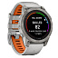 Garmin Fenix 7 PRO Sapphire Solar титановый серый с серо-оранжевым ремешком