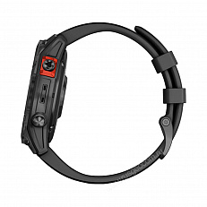 gnss Часы Garmin Fenix 7 Solar серый с черным ремешком