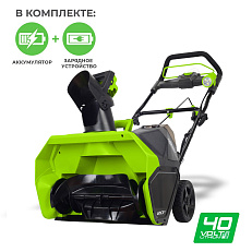 Greenworks GD40ST (GD40SB) бесщеточный, 40V с АКБ 4 Ач USB + ЗУ 4А двойное