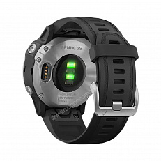 смарт Часы Garmin Fenix 6S Silver Black Band серебристые с черным ремешком